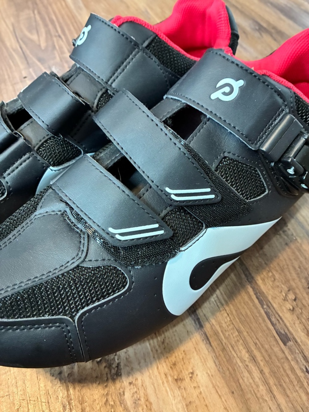 Peloton Men's 48 Cycling Shoes Black Red Accents Spin Bike Workout US size 13.5 - Picture 7 of 10